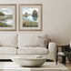 Riverside View Blue and Green and Teal and White Framed Art