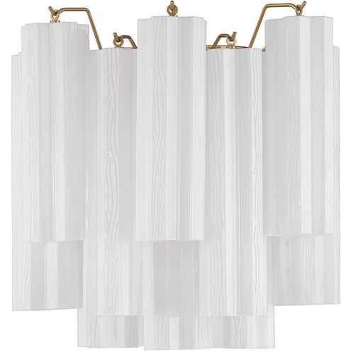 Addis Wall Sconce Wall Light in Tronchi Glass White