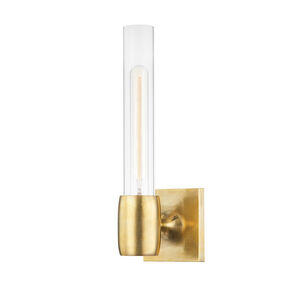 Hogan 1 Light 4.5 inch Aged Brass Wall Sconce Wall Light, Cylinder