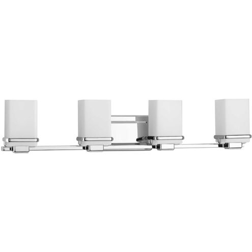 Metric 4 Light 31 inch Polished Chrome Bath Vanity Wall Light, Design Series