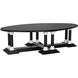 Desoto 66 X 38 inch Hand Rubbed Black with Solid White Coffee Table