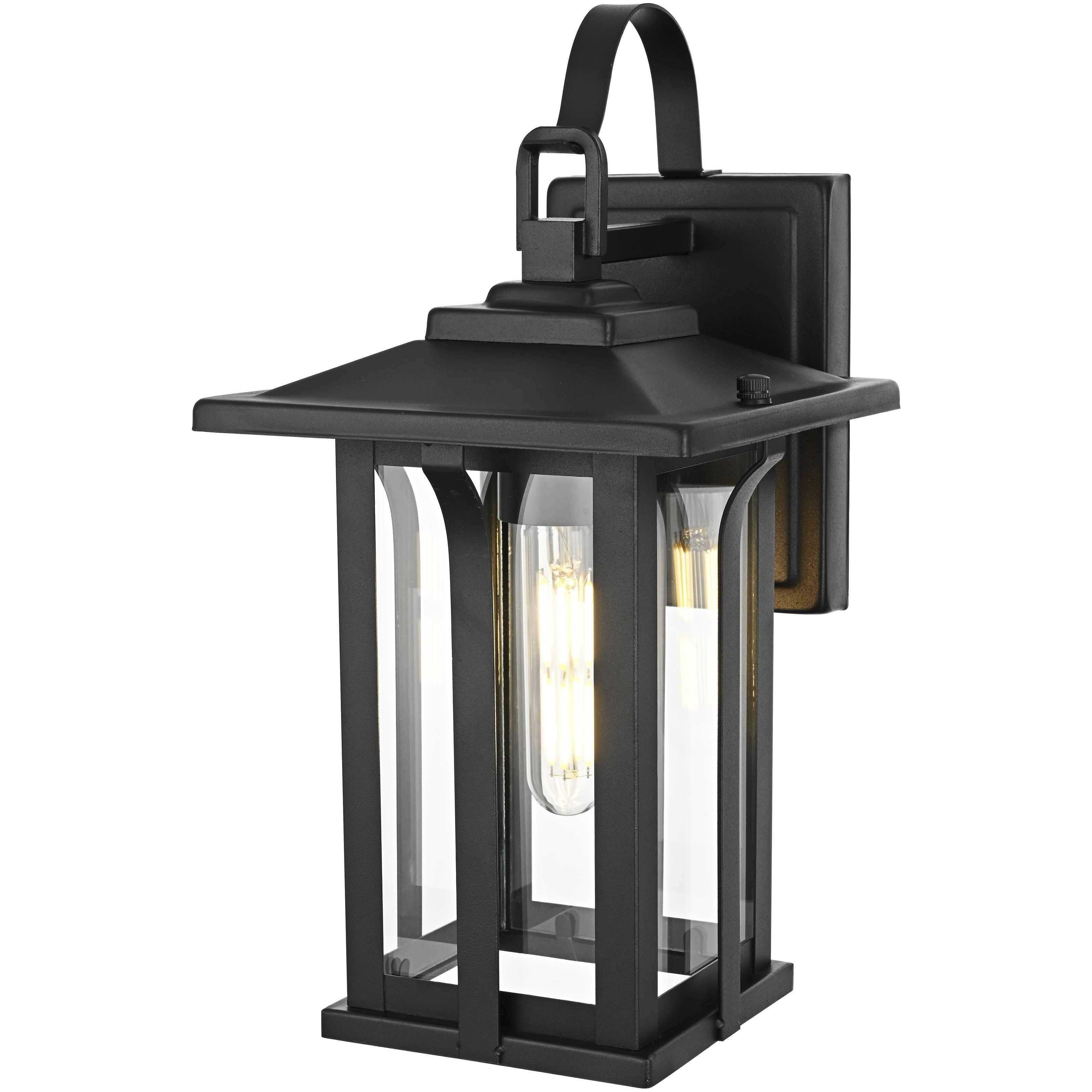 Thayer 1 Light 13.5 inch Black Outdoor Wall Sconce