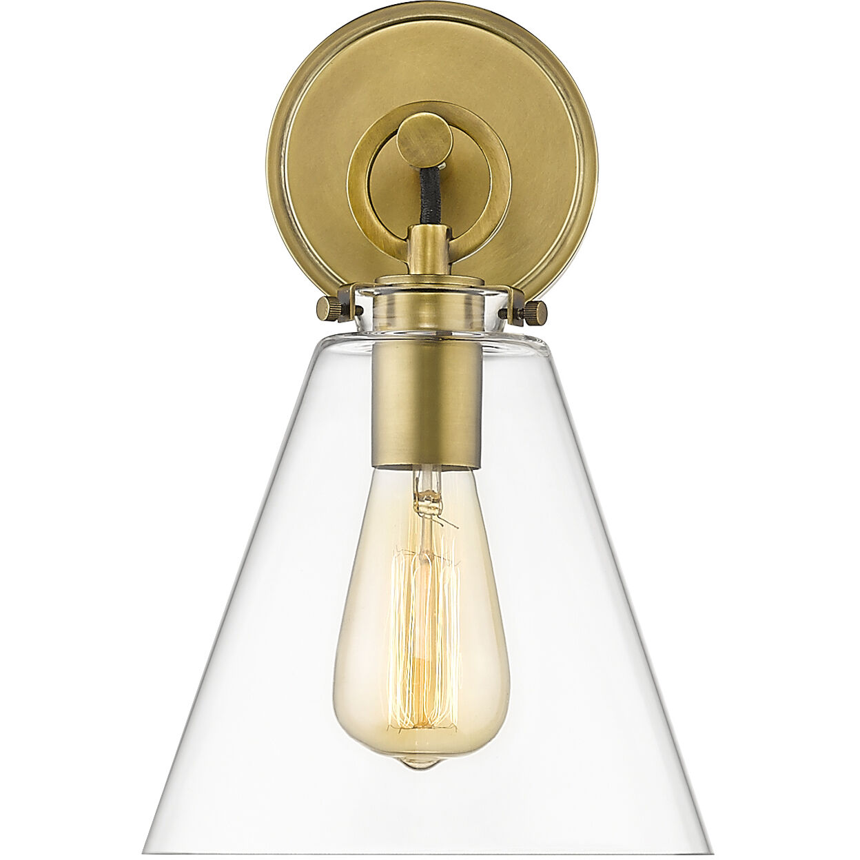 Harper 1 Light 8 inch Rubbed Brass Wall Sconce Wall Light