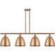 Ballston Dome LED 48 inch Antique Copper Island Light Ceiling Light
