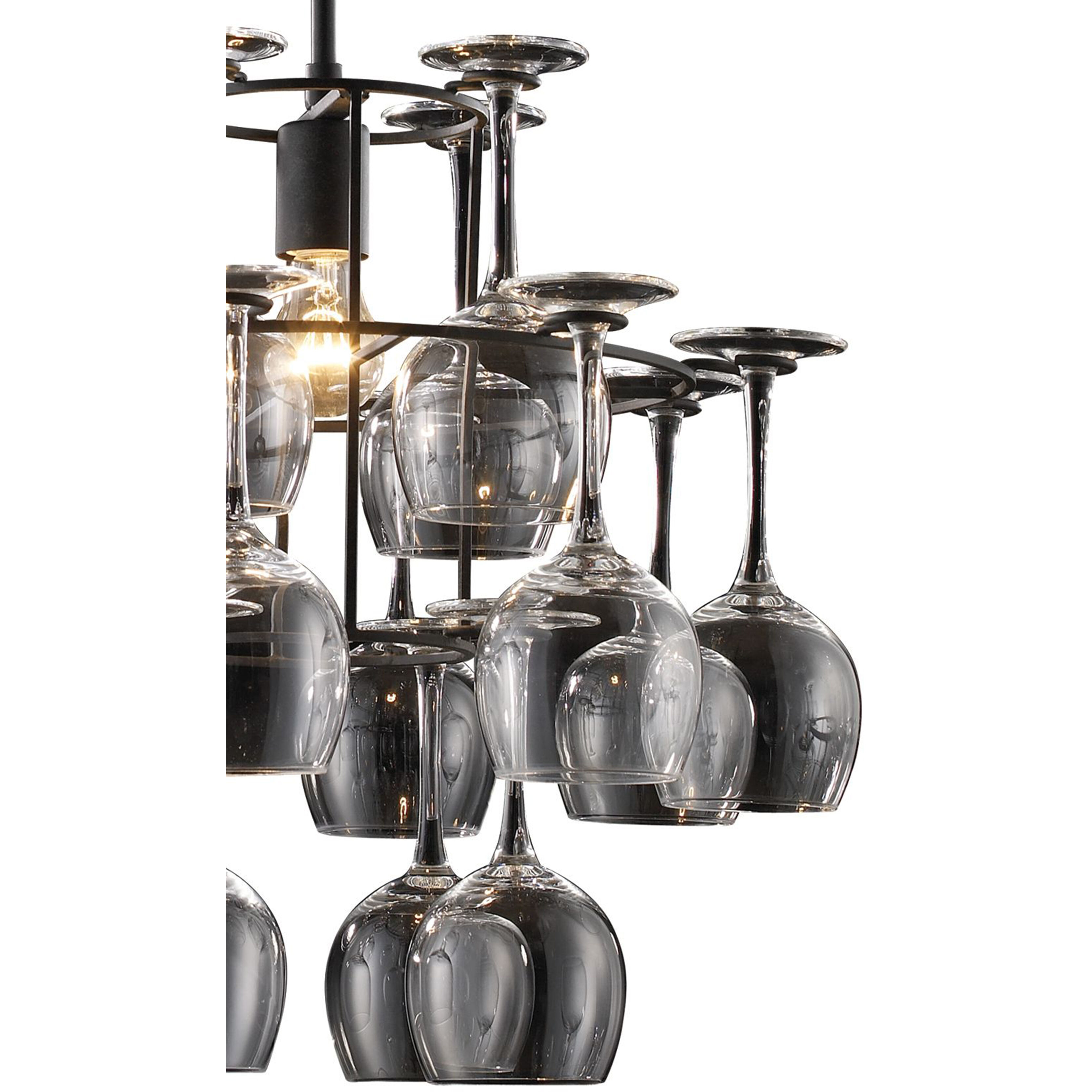 Vintage 1 Light 19 inch Dark Rust Chandelier Ceiling Light