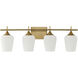 Octave 4 Light 28.75 inch Warm Brass Bathroom Vanity Light Wall Light, Essentials