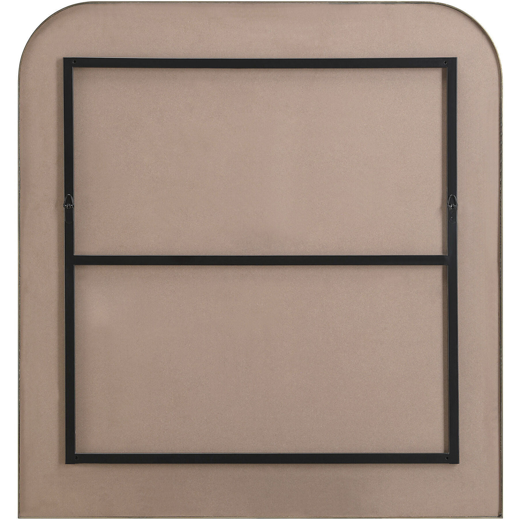 Joan 40 X 38 inch Clear and Antique Brushed Brass Wall Mirror