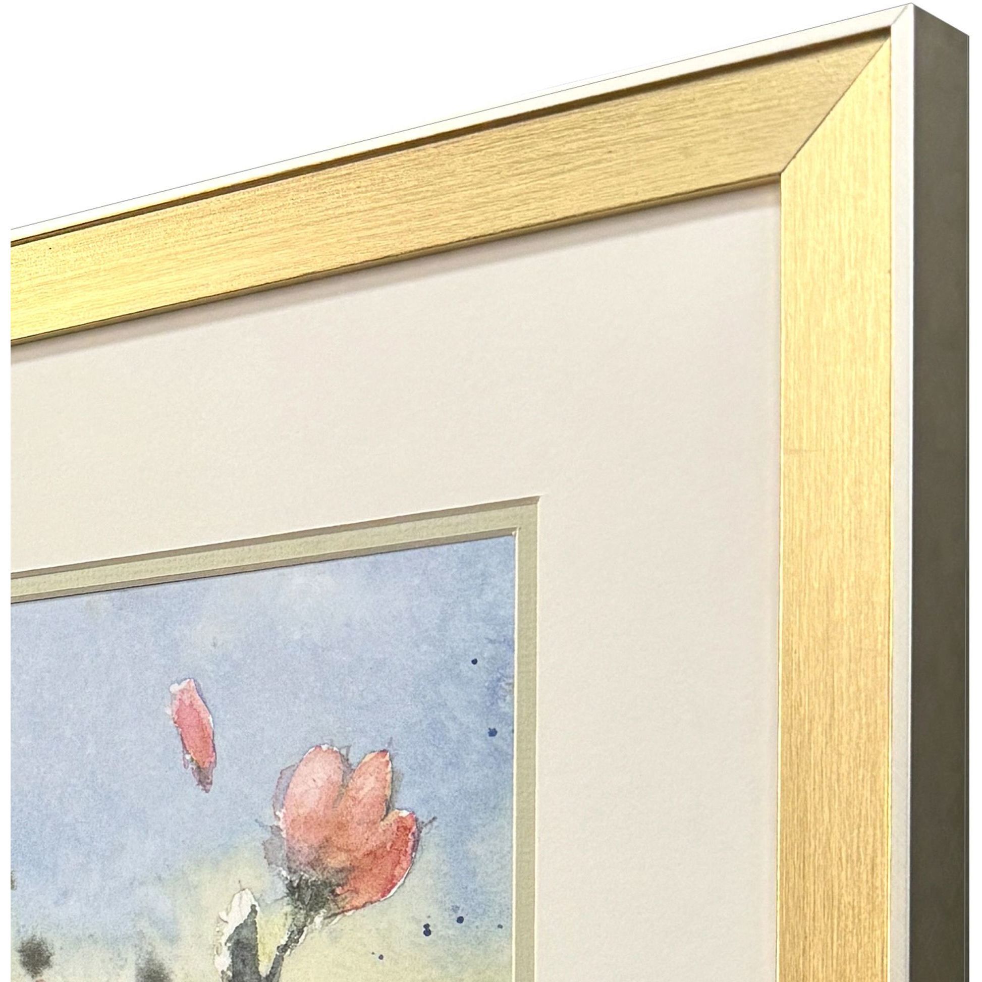 Summer Wildflowers Green and Yellow and Blue and Multi Framed Art, Propac