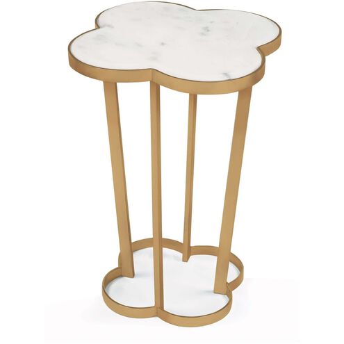 Clover 24 X 18.25 inch Natural Brass Side Table
