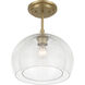 Glint 1 Light 12 inch Legacy Brass Convertible Semi Flush/Pendant Ceiling Light