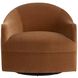 Delfino Cider and Blackened Iron Swivel Chair