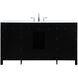 Irene 60 X 22 X 34 inch Black Vanity Sink Set