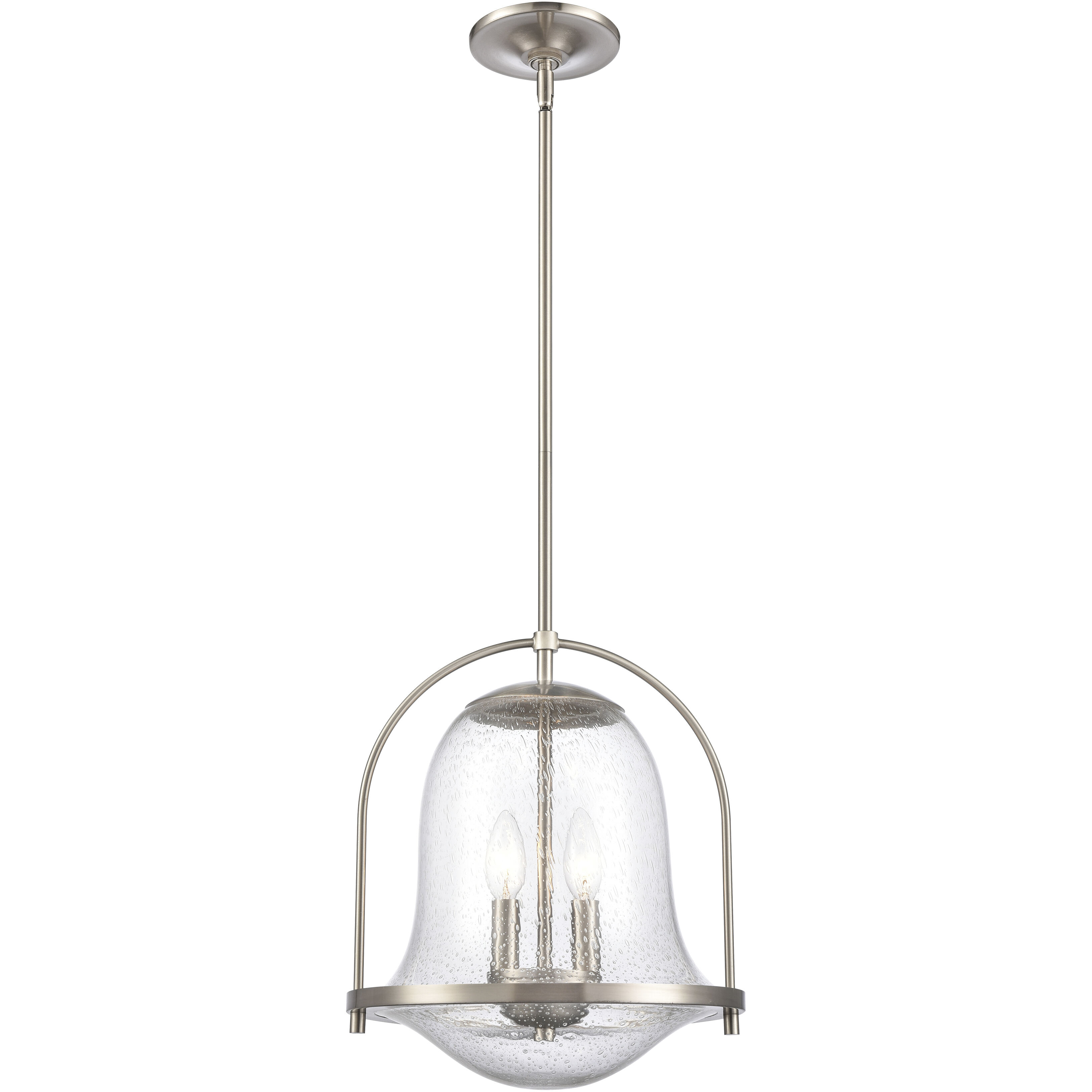 Connection 2 Light 12 inch Satin Nickel Pendant Ceiling Light