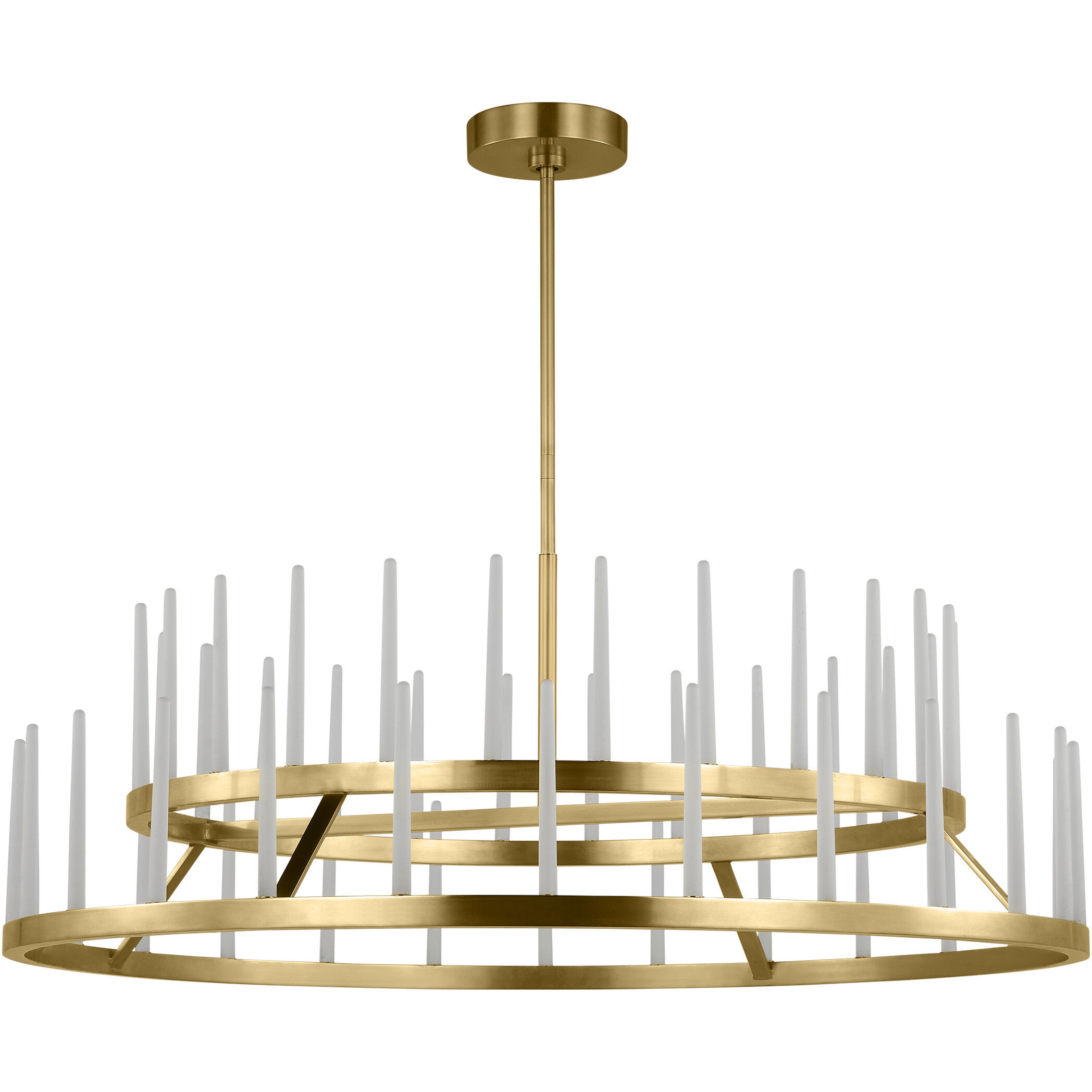 Sean Lavin Sagrada LED 49 inch Hand-Rubbed Antique Brass Two-Tier Chandelier Ceiling Light