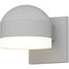 Reals LED 6 inch Textured White Indoor-Outdoor Sconce, Inside-Out