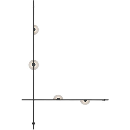 Suspenders LED 48 inch Satin Black ADA Wall Mount Wall Light, Linear