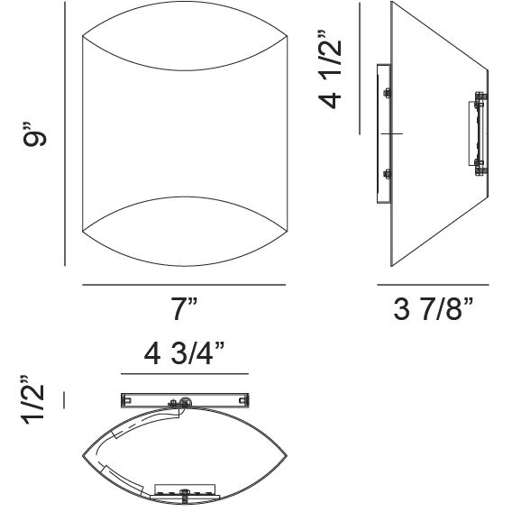 Barola LED 7 inch Matte Black Bath Vanity Light Wall Light
