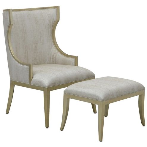 Garson Silver and Fresh File Linen Chair