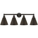 Ballston Cone 4 Light 35 inch Oil Rubbed Bronze Bath Vanity Light Wall Light