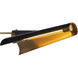 Osorio LED 46.13 inch Matte Black and Vintage Brass Chandelier Ceiling Light