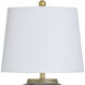 Poly 33.75 inch 100 watt Raffine Gold and Grey and White Table Lamp Portable Light
