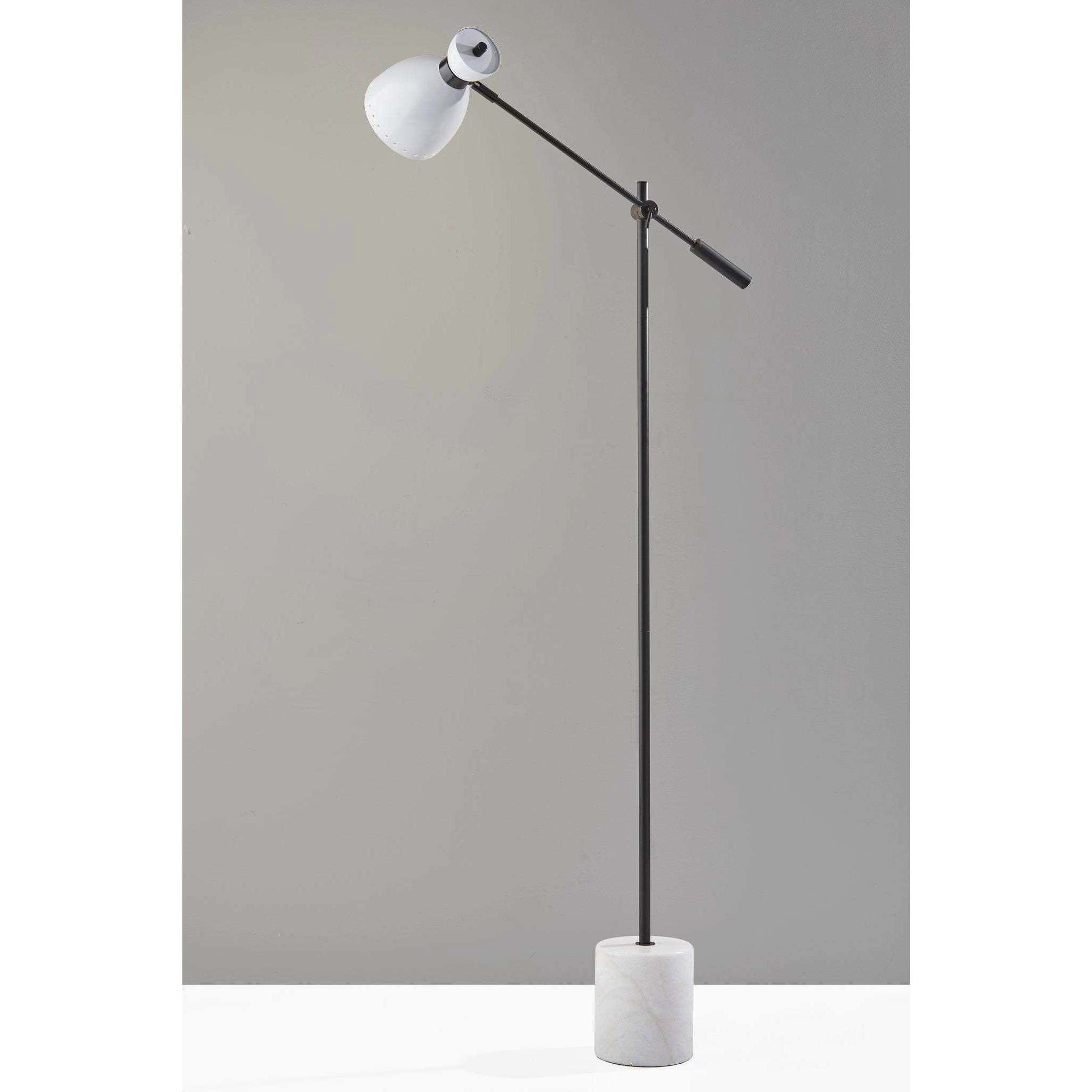 Sadie 56.5 inch 60 watt Black and White Floor Lamp Portable Light