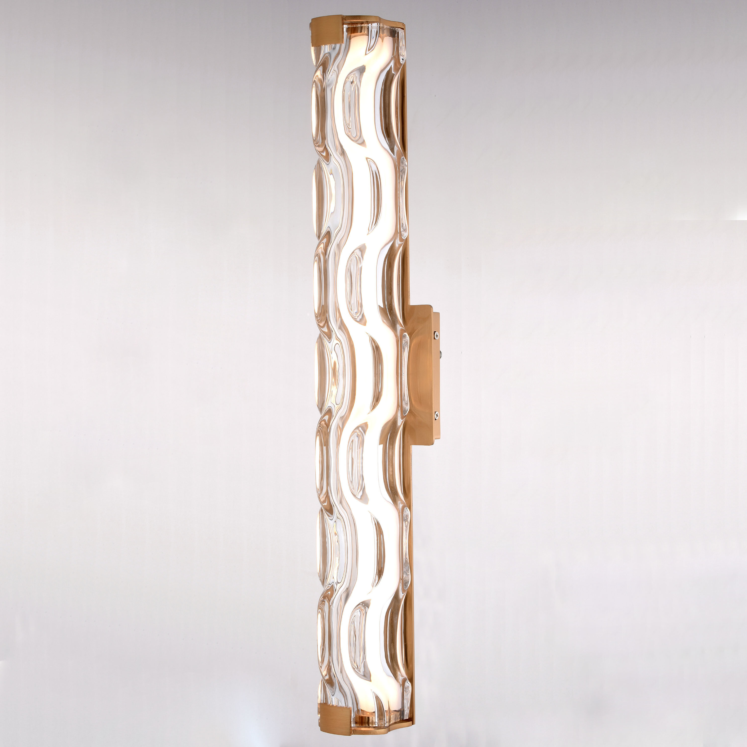 Marseille LED 24 inch Natural Brass Bathroom Light Wall Light