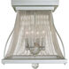 Harrison 4 Light 12 inch Satin Pewter/Polished Nickel Flush Mount Ceiling Light