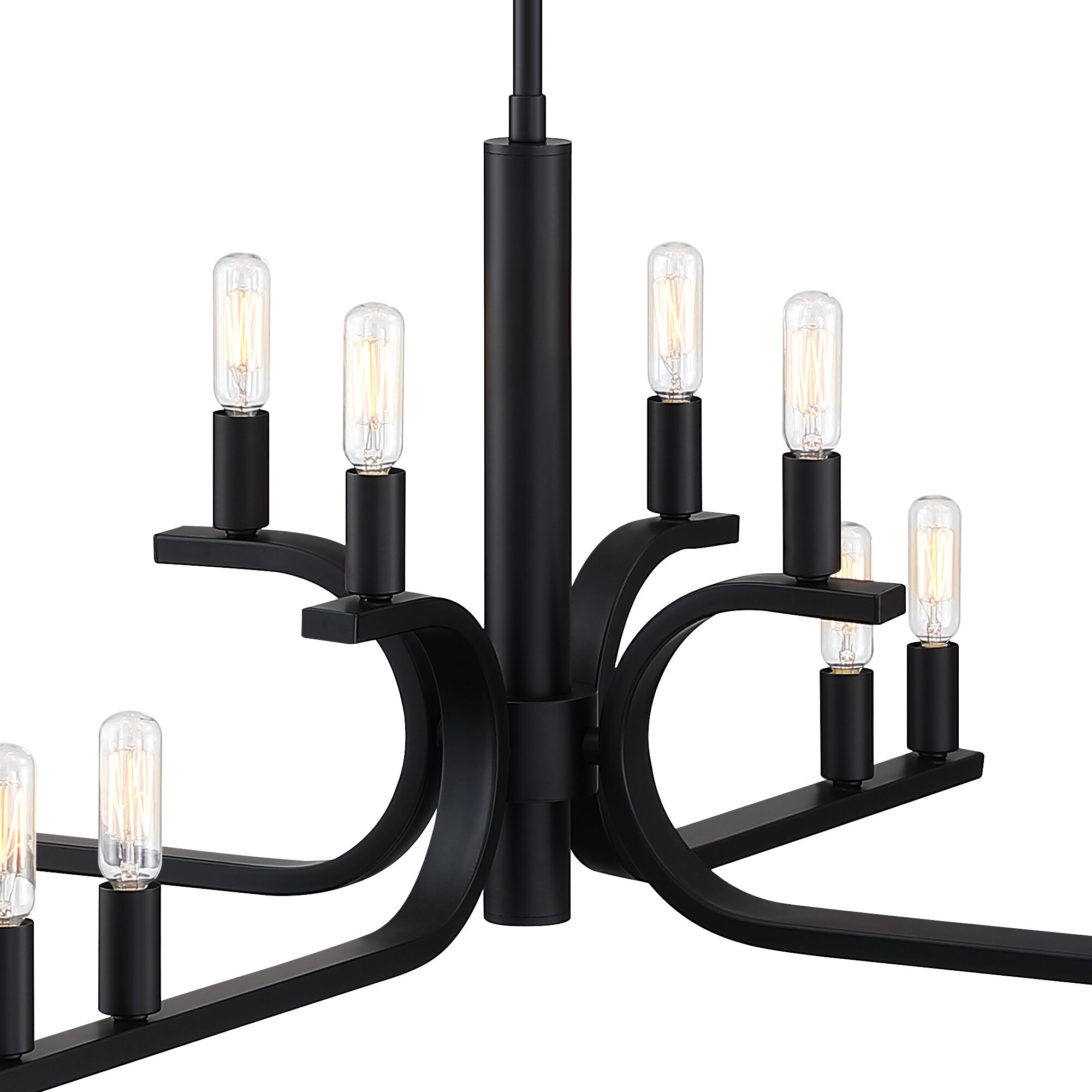 Skye 12 Light 35.5 inch Matte Black Chandelier Ceiling Light
