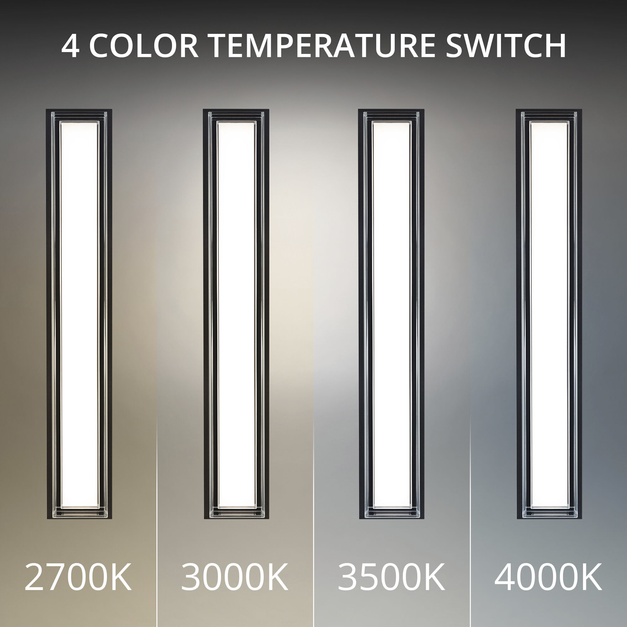 Ice Bar LED 34 inch Black Outdoor Wall Lighting in 2700K