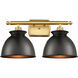 Ballston Adirondack LED 18 inch Satin Gold Bath Vanity Light Wall Light in Matte Black, Ballston