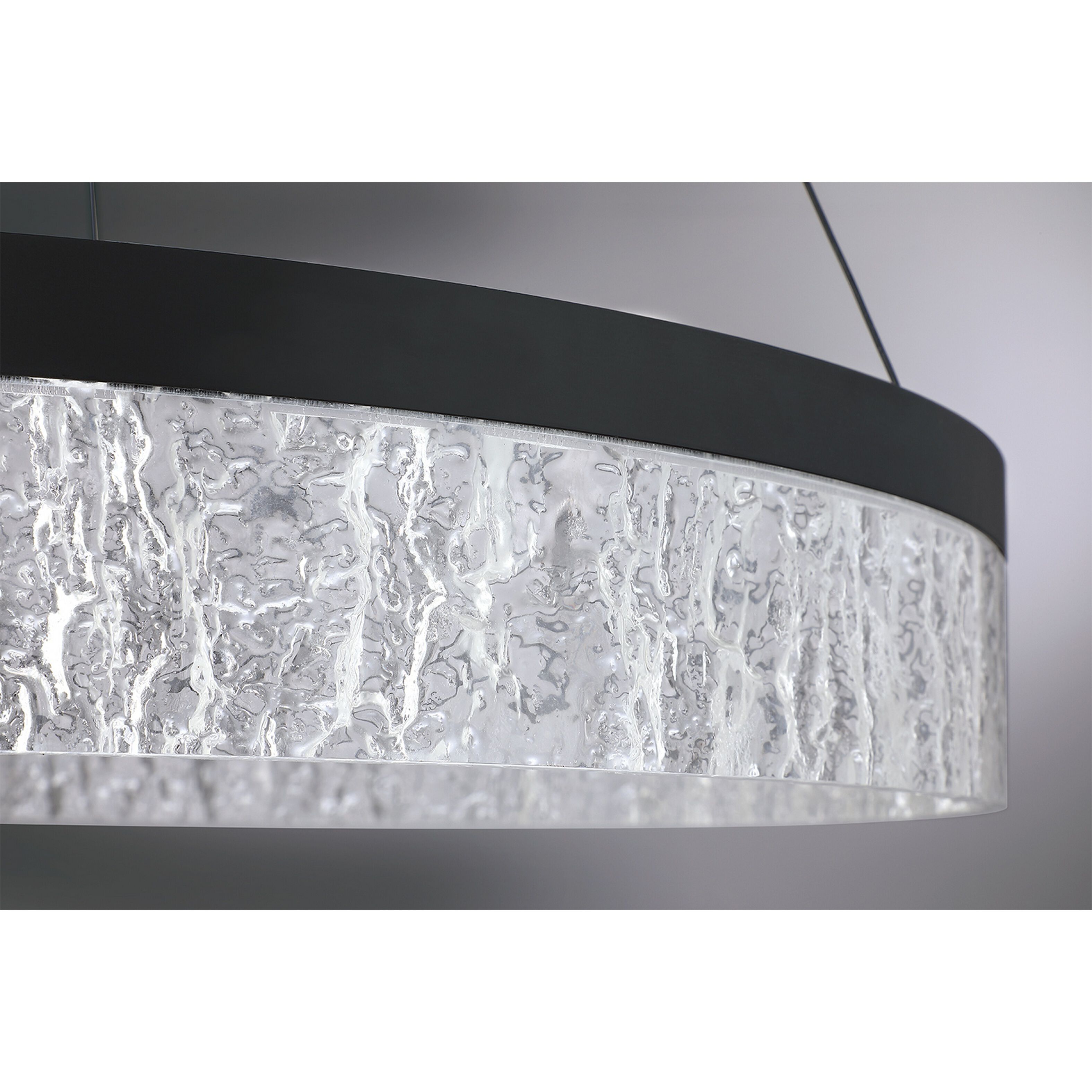 Arctic Ice 1 Light 24 inch Black Pendant Ceiling Light