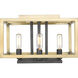 Quadra 4 Light 13 inch Olde Brass and Bronze Flush Mount Ceiling Light in 5.15