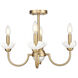 Allistair 4 Light 20 inch Modern Gold Semi Flush Mount Ceiling Light