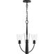 Jheni 3 Light 14 inch Matte Black Chandelier Ceiling Light