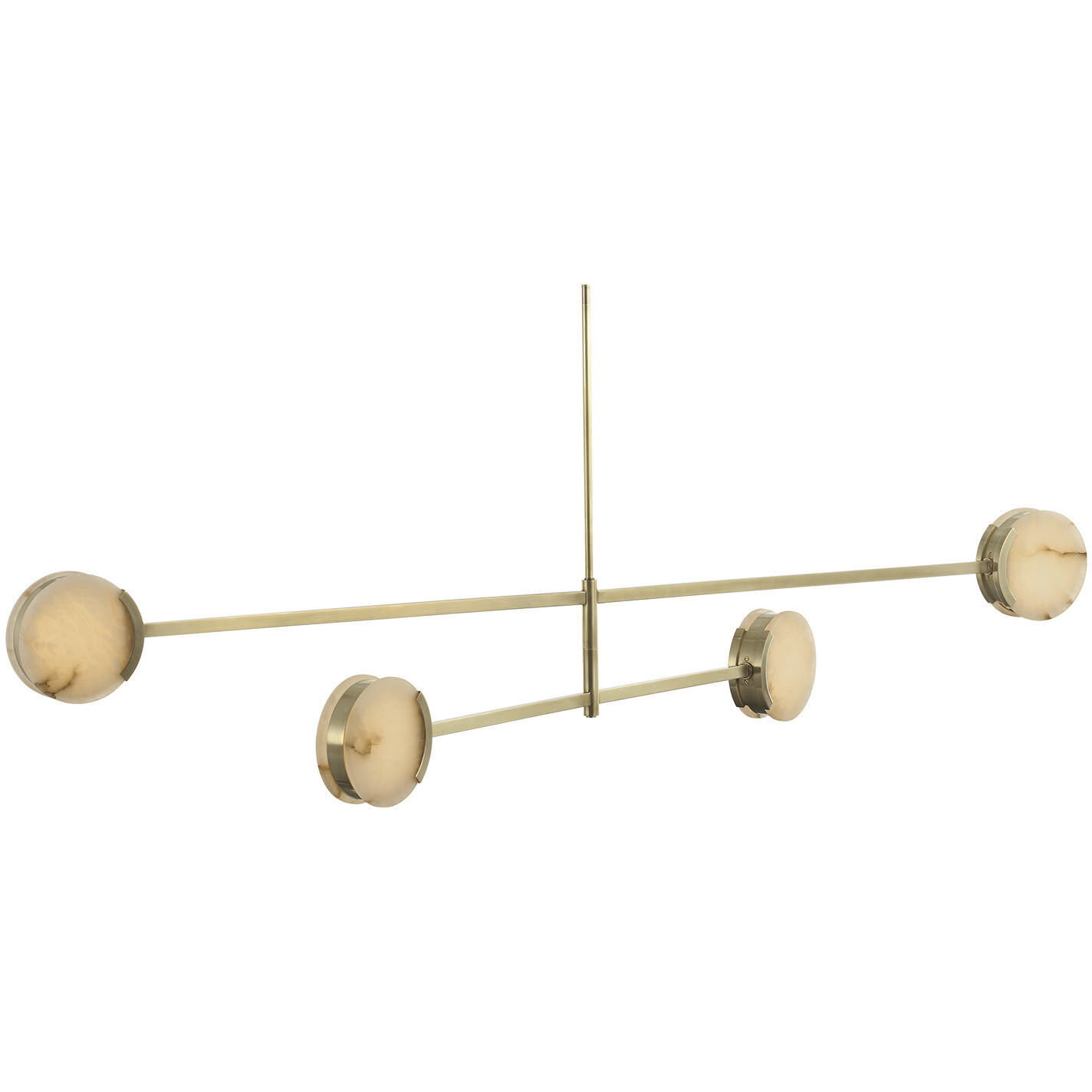 Kelly Wearstler Melange LED 72 inch Antique-Burnished Brass Multi-Positional Chandelier Ceiling Light