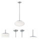 Gaze 1 Light 14 inch Chrome Pendant Ceiling Light in White Frosted Glass, Oval