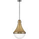Oliver 1 Light 14.25 inch Heritage Brass with Black Oxide Indoor Pendant Ceiling Light