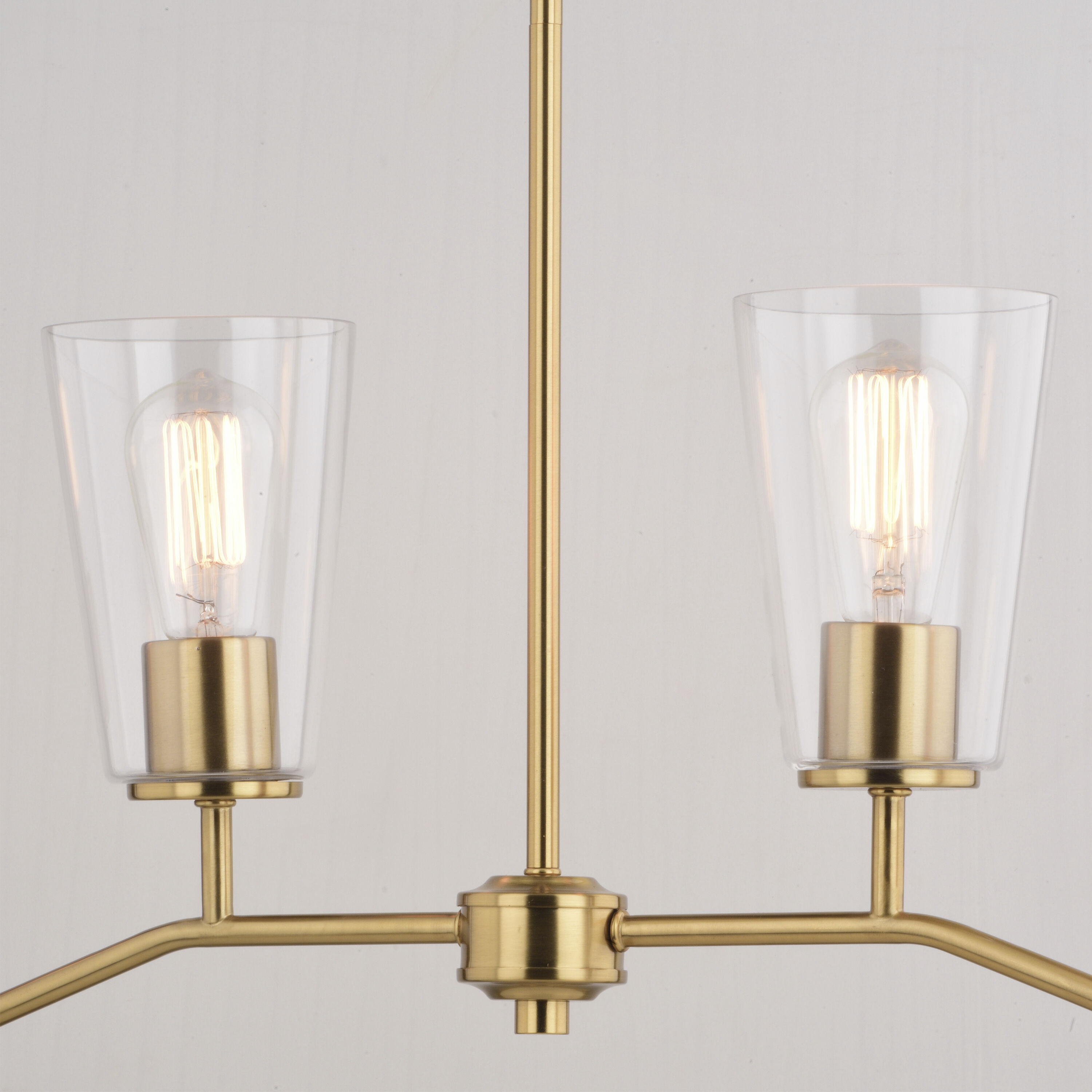 Beverly LED 36 inch Muted Brass Linear Chandelier Ceiling Light