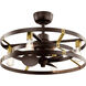Cavelli 13 inch Satin Natural Bronze with Sat Nat Bronze Blades Ceiling Fan
