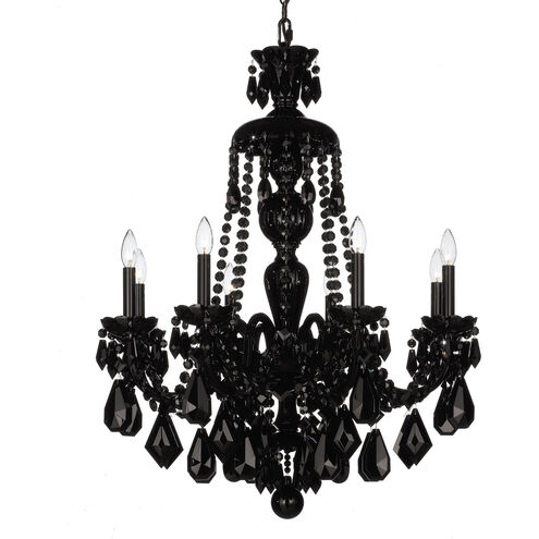 Hamilton 8 Light 28 inch Jet Black Chandelier Ceiling Light