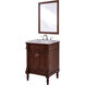 Lexington 24 X 21 X 35 inch Walnut with White Marble Vanity Set