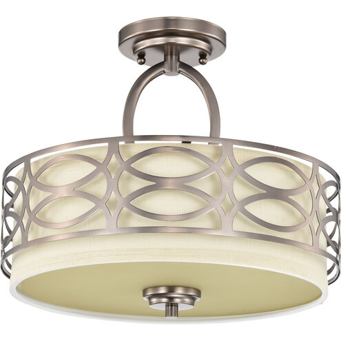 Harlow 3 Light 15 inch Hazel Bronze Semi Flush Mount Ceiling Light