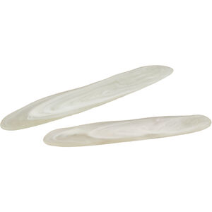 Milky White/Frosted Trays, Set of 2