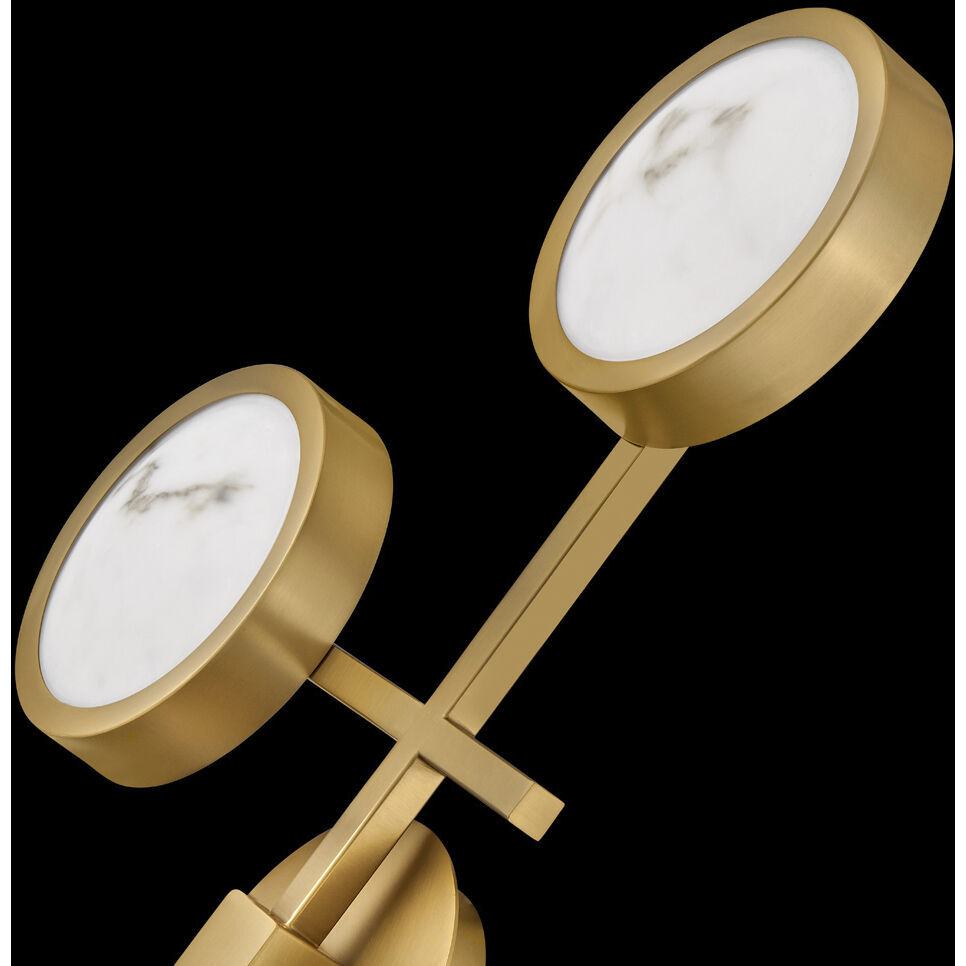 Cava LED 30 inch Lacquered Brass Foyer Light Ceiling Light, Sconce/Flush Mount