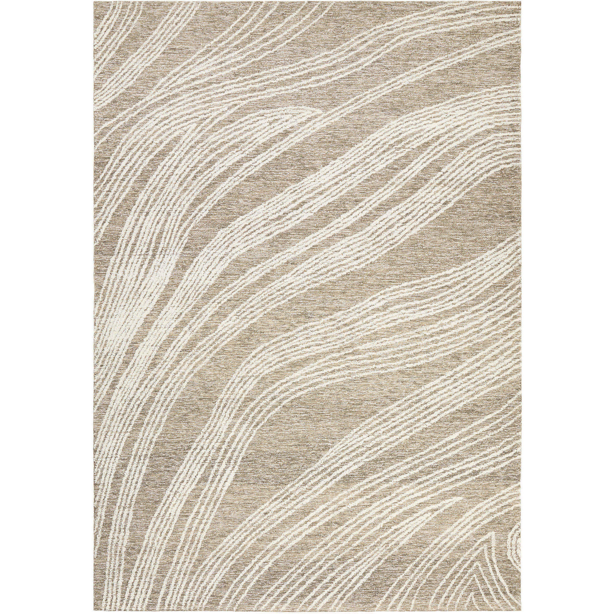 Mitra 90 X 63 inch Black/White Rug in 5 x 7