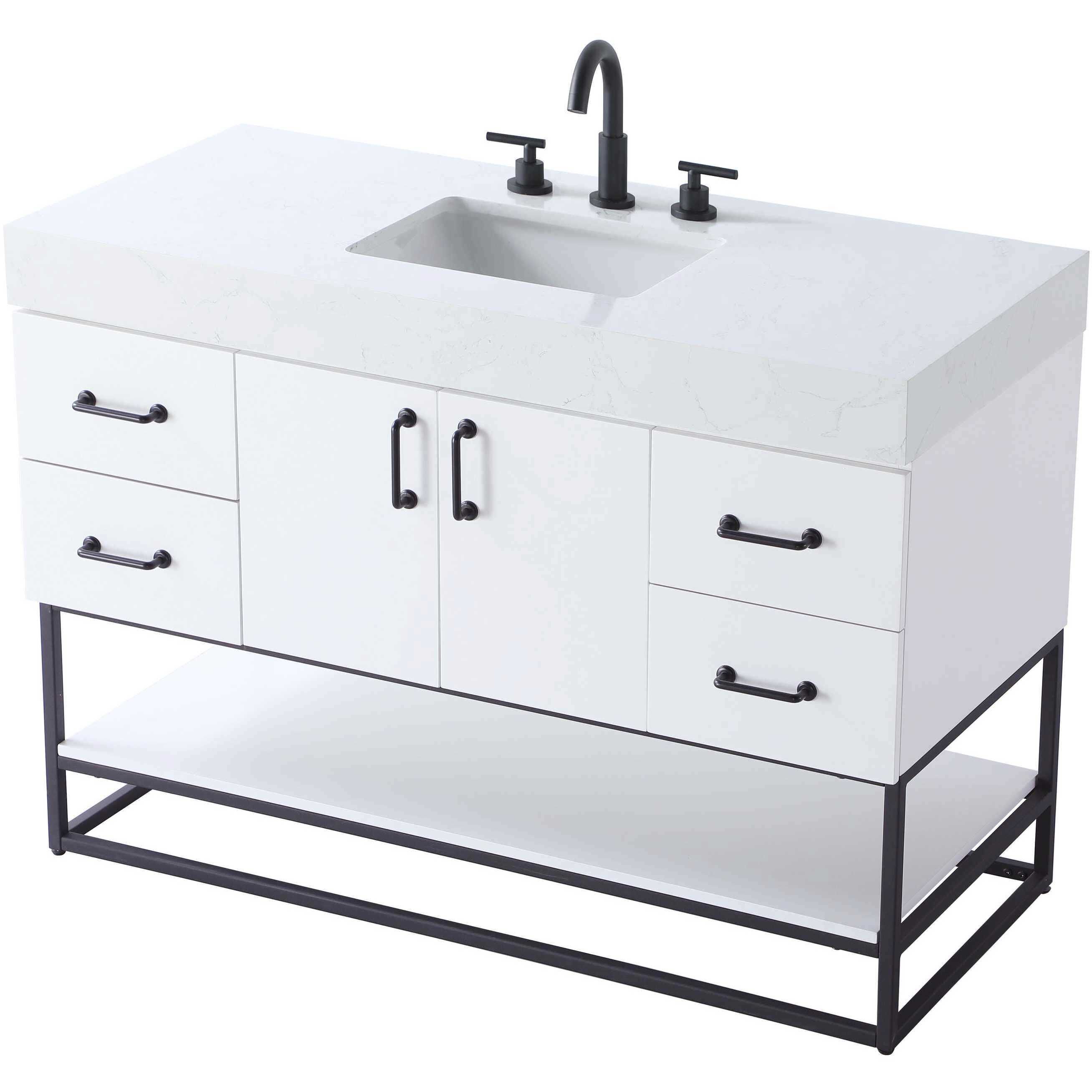 Caroline 48 X 34 inch White Bathroom Vanity Cabinet