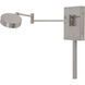 George's Reading Room 4.5 inch 8.00 watt Brushed Nickel Swing Arm Wall Lamp Wall Light, Pharmacy