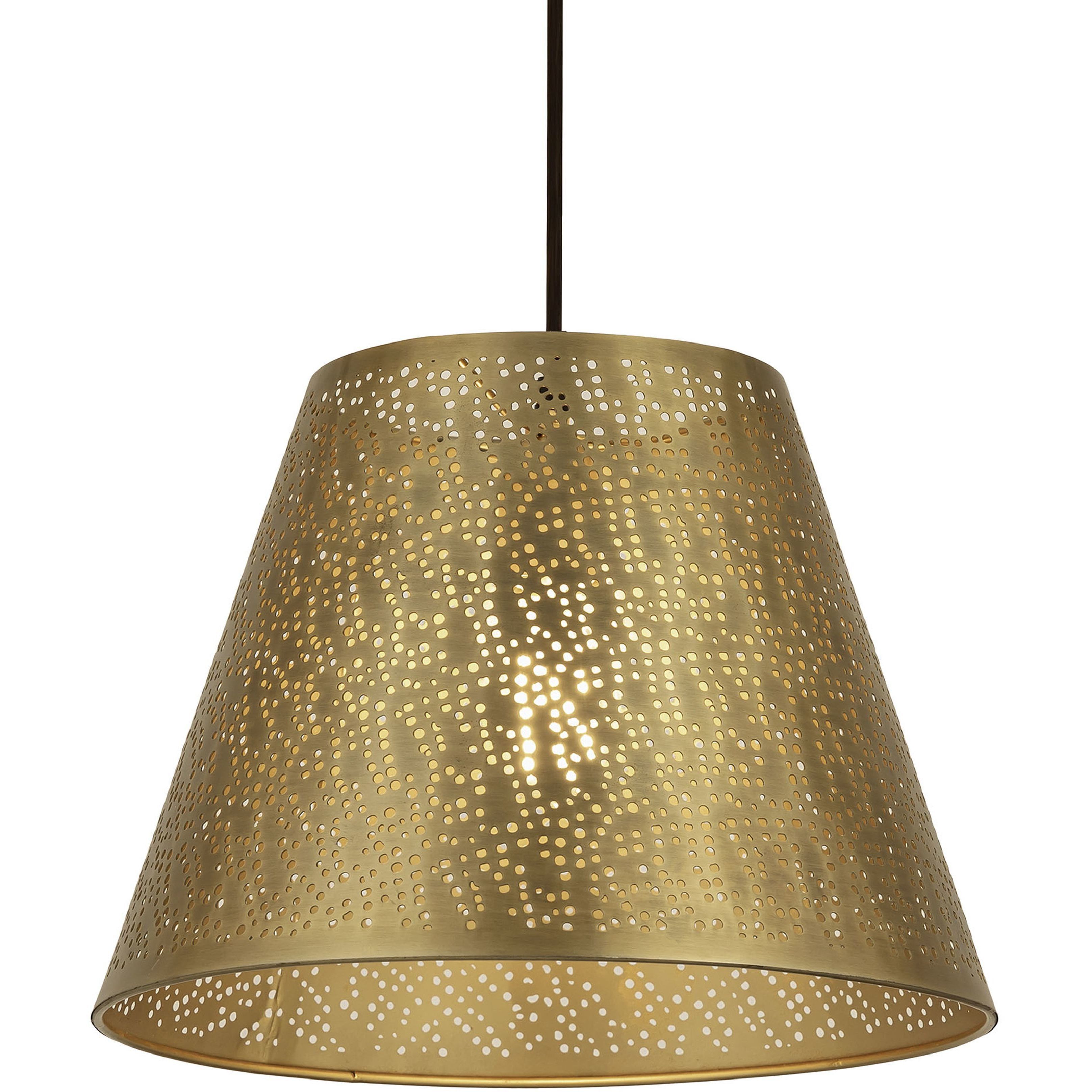 Hargen 1 Light 15 inch Antique Brass Pendant Ceiling Light