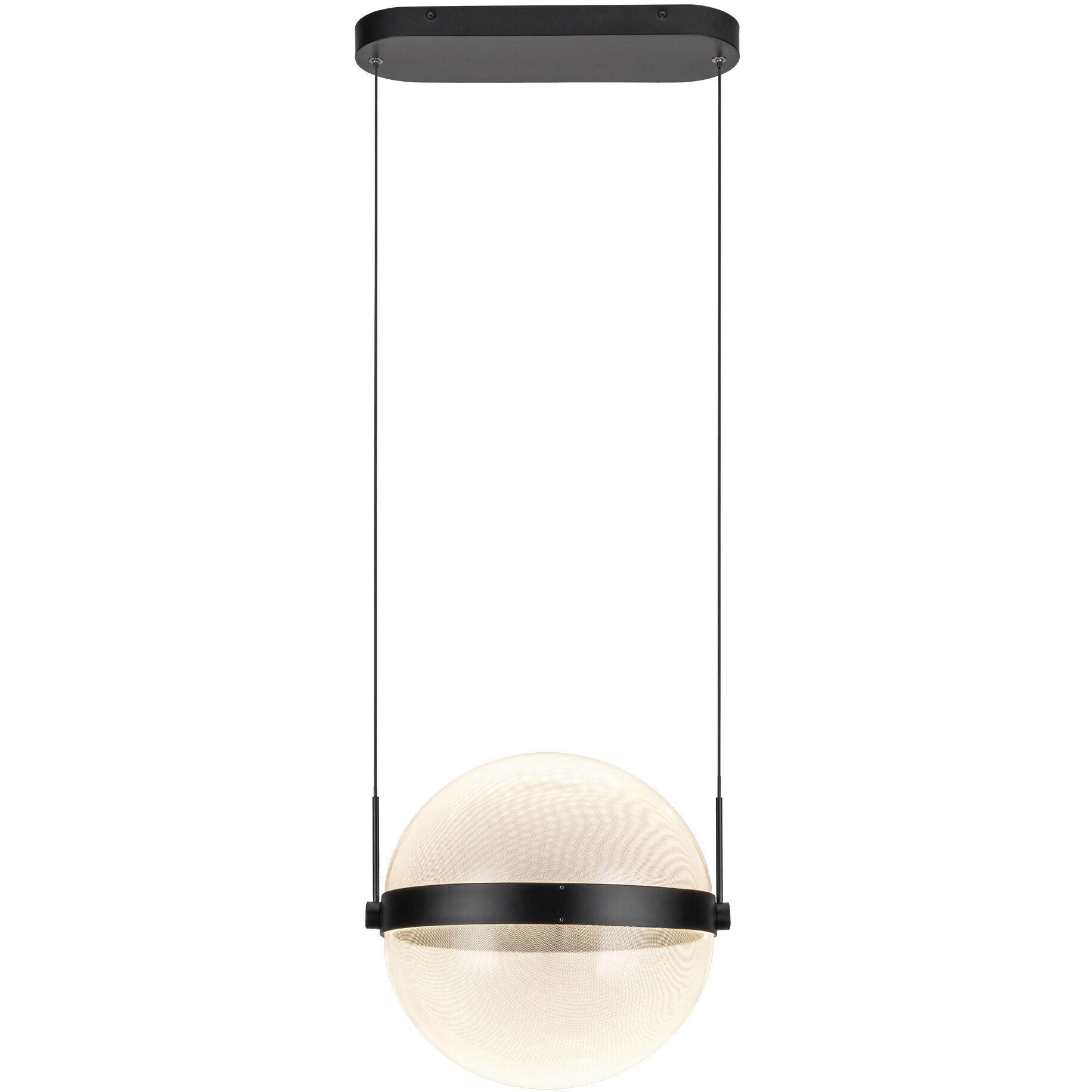 Pisces LED 11.88 inch Black/Light Guide Pendant Ceiling Light